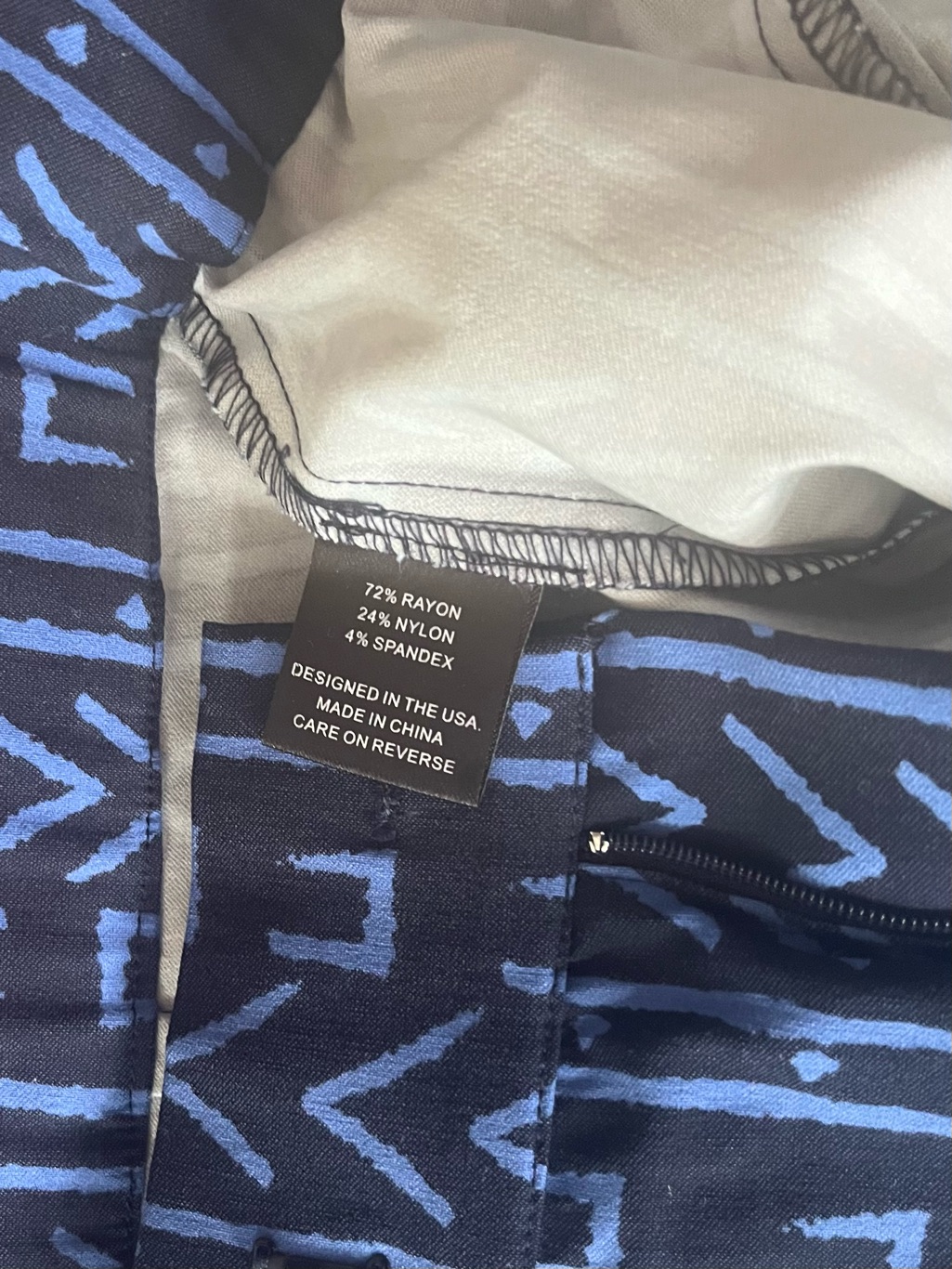 D'iyanu Raya African Print Wide Leg Pants Navy Blue Size L — image 4 of 5
